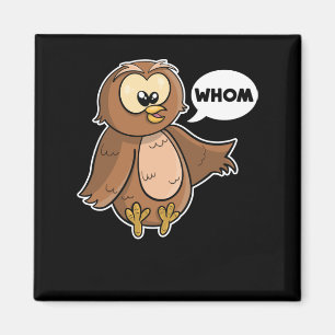 Grammar Police Funny Owl Wie Engels leraar Magneet