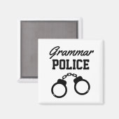 Grammar Police funny teaching fridge magnet (Recto/Verso)