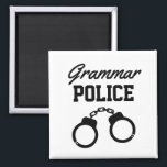 Grammar Police funny teaching fridge magnet<br><div class="desc">Grammar Police funny teaching fridge magnet. Funny Birthday gift idea for school teacher,  educator,  tutor etc.</div>