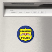 Grammar Police Round Magnet (In Situ (Lave-vaisselle))