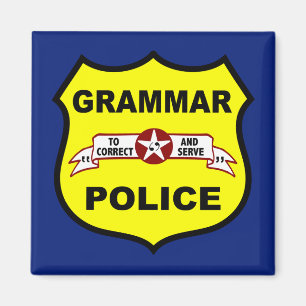 Grammar Police Square Magnet Magneet