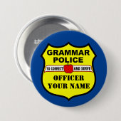 Grammar Politie  Leerleraar Button (Voorkant /achterkant)