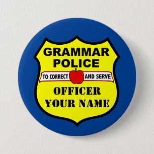 Grammar Politie Leerleraar Button