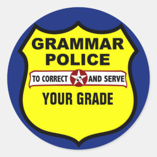 Grammar Politie Leraar Gradtik Ronde Sticker