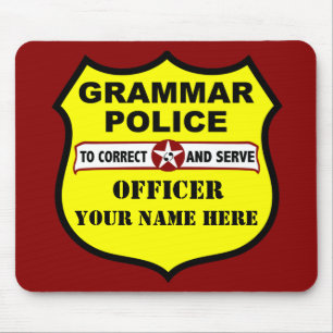 Grammar Politie  Mousepad Muismat