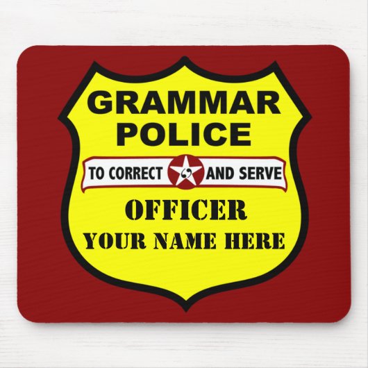 Grammar Politie Mousepad Muismat (Voorkant)