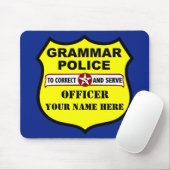 Grammar Politie  Mousepad Muismat (Met muis)