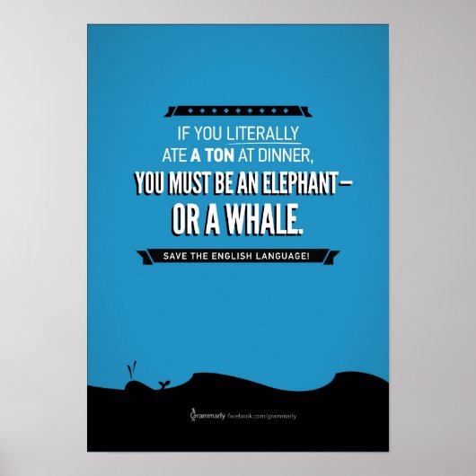 Grammarly Whale Poster (Voorkant)