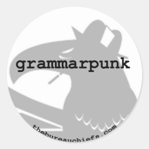 Grammarpunk-Sticker Ronde Sticker