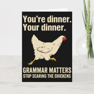 Grammatica is Belangrijk Stop De Kippen Niet Bang Kaart