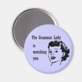 Grammatica Lady kijken magneten (Voorkant / Achterkant)