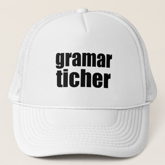 Grammatica leraar grap trucker pet (Voorkant)