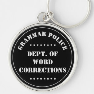 Grammatica Politie Humor Wit Tekst Sleutelhanger