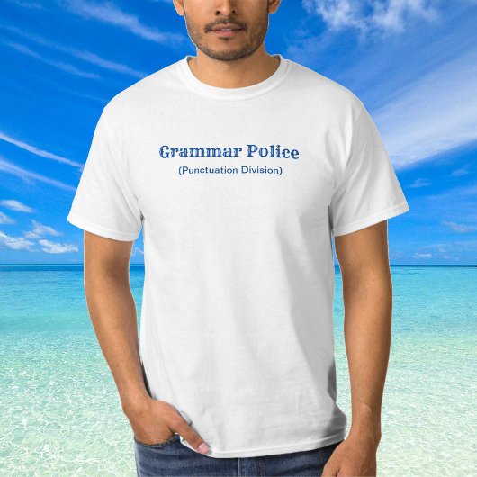 Grammatica politie interpunctie T-shirt