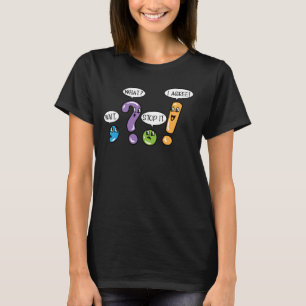 Grammaticale interpunctie Wacht wat het stopt Ik b T-shirt