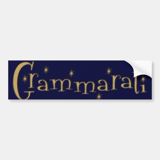 Grammatici Bumpersticker (Voorkant)