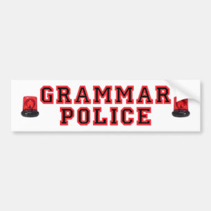 Grammatipolitie Bumpersticker
