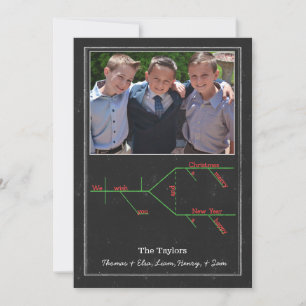 Grammatische diagrammen van Merry Kerstcarol Feestdagenkaart