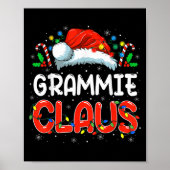 Grammie Claus Christmas Family Matching Pajamas Fu Poster (Voorkant)