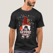 Grammie Gnome Buffalo Plaid Matching Family Christ T-shirt (Voorkant)