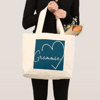 Grammie Heart Grandma Kerstmis Happy Mama's Grote Tote Bag