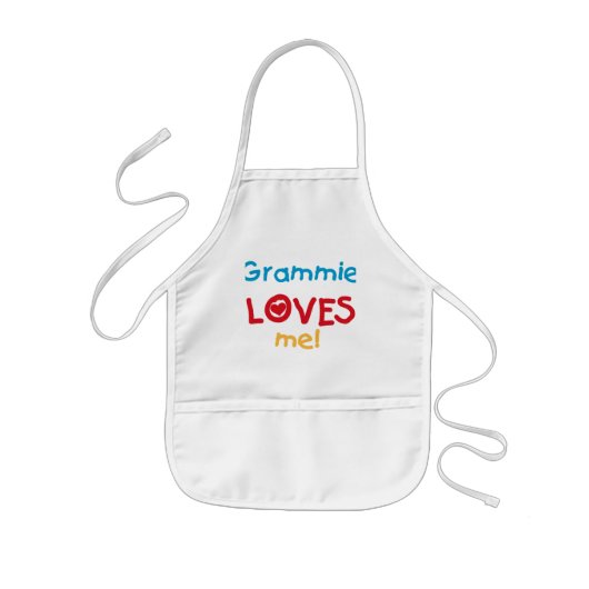 Grammie Loves Me T-shirts en geschenken Kinder Schort (Voorkant)
