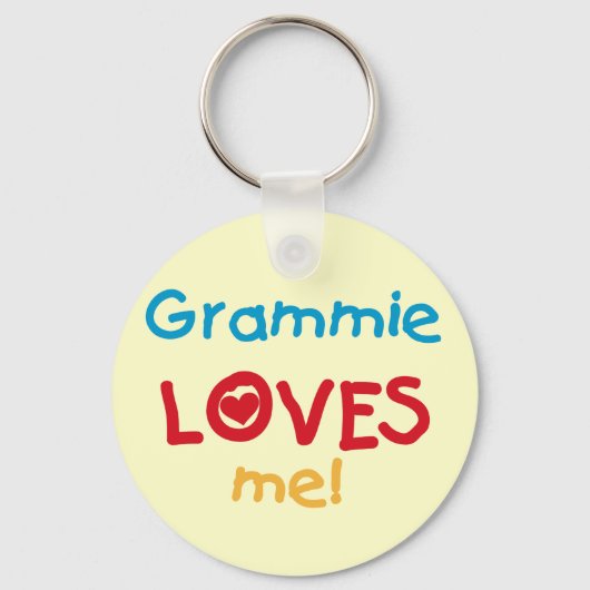 Grammie Loves Me T-shirts en geschenken Sleutelhanger (Voorkant)