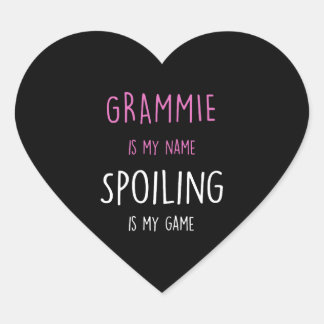 Grammie Oma Gift voor Kerstmis Hart Sticker