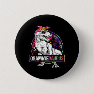Grammiesaurus Dinosaur Grammie Saurus Bijpassende  Ronde Button 5,7 Cm