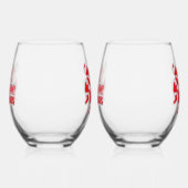 Grammy Claus Humorous Wijnglas Zonder Voet (Links)