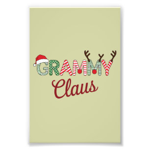 Grammy Claus Kerst Oma Gift Xmas Foto Afdruk