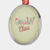 Grammy Claus Kerst Oma Gift Xmas Metalen Ornament (Links)