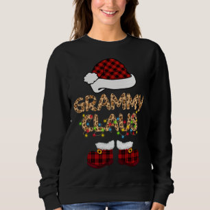 Grammy Claus Santa Hoed Kerstmis Bijpassende Famil Trui