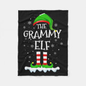 Grammy Elf Squad Xmas Family Matching Group Christ Fleece Deken (Voorkant)