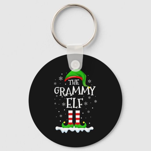 Grammy Elf Squad Xmas Family Matching Group Christ Sleutelhanger (Voorkant)