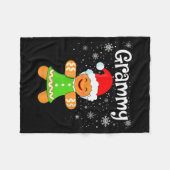 Grammy Gingerbread Family Matching Christmas Women Fleece Deken (Voorkant (Horizontaal))