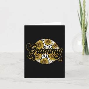 Grammy Koeienprint Zonnebloem Luipaard Oma Moeder# Kaart