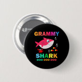 Grammy Shark Ronde Button 5,7 Cm (Voorkant /achterkant)