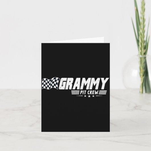 Grammy T Crew Race Car Birthday Family Racing Kaart (Voorkant)