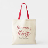 Grammy Things Custom Gift van kleinkinderen Tote Bag (Achterkant)