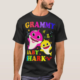Grammy van de Baby haai, Birthday Grammy Shark T-shirt
