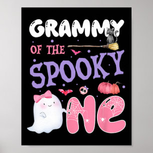 Grammy van de Spooky One 1st Birthday Halloween Pi Poster