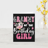 Grammy van het verjaardagsmeisje Boerderij Koe 1e Kaart (Gele Bloem)