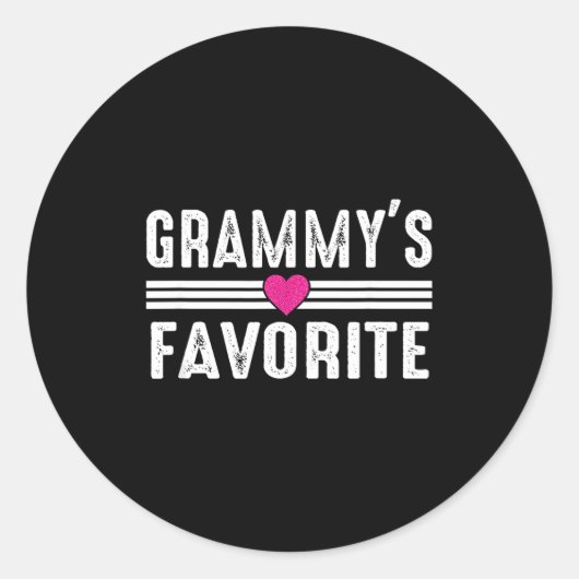Grammy's Favorite  Ronde Sticker (Voorkant)