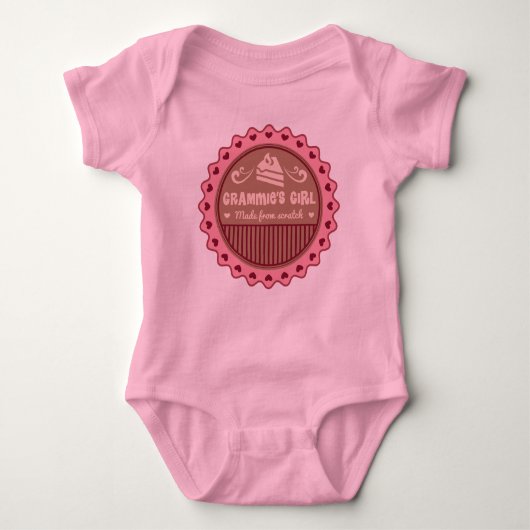 Grammy's meisje gemaakt van scratch grappig romper (Voorkant)