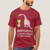 Grammysaurus als een normale oma maar meer t-shirt (Voorkant)