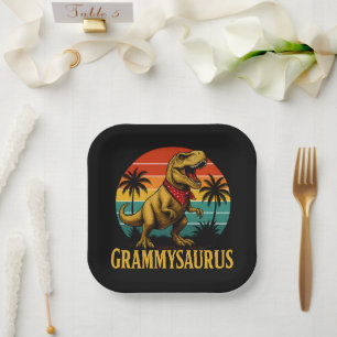 Grammysaurus T Rex Dinosaur Grammy Moederdag Papieren Bordje