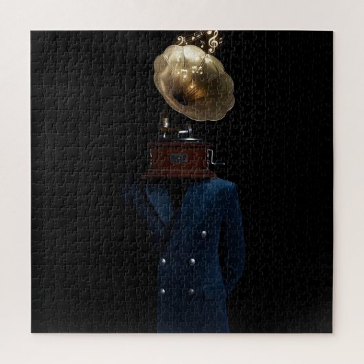 Gramofoon Hoofd Heer Legpuzzel (Verticaal)