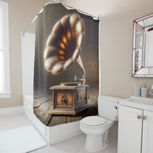 Gramophone Douchegordijn (In situ)