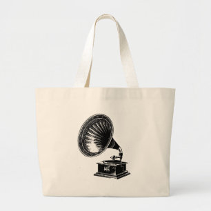 Gramophone Grote Tote Bag